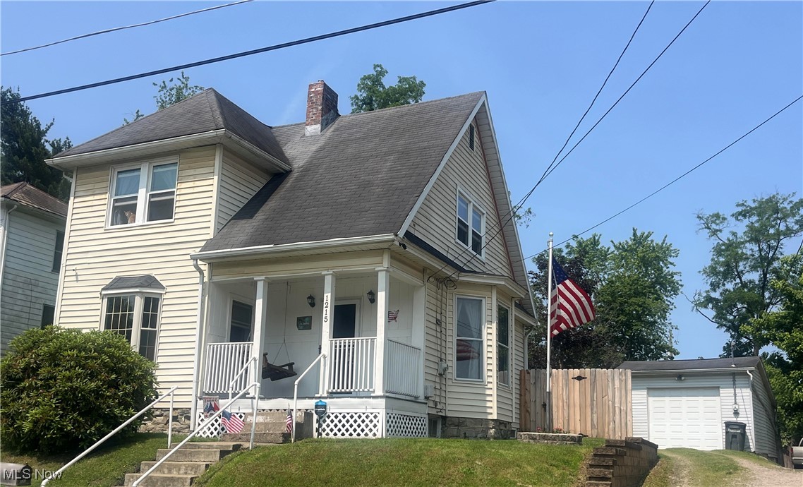 Well-Kept 1.5 Story home in town with many updates! Original oak woodwork throughout with two decorative fireplaces, first floor living room, dining room, and laundry with a very modern oak kitchen with new stainless appliances, new floorings throughout! Upstairs features new bath with walk-in shower, and two or three bedrooms, full basement with nice storage. Lovely exterior of home is enhanced by covered front porch, covered rear deck, fenced backyard leading to a one car detached garage with concrete floors and EDO for your convenience! Ready to move into!