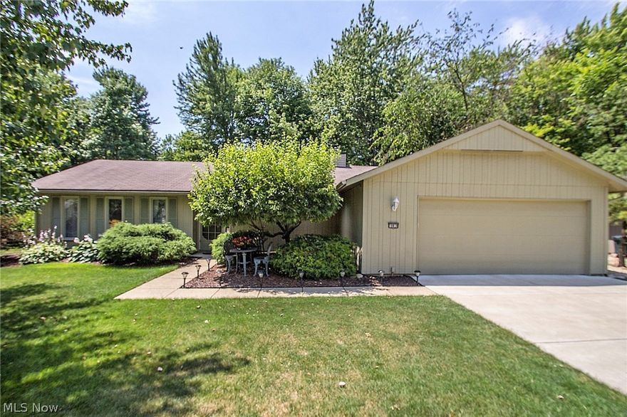 This exceptional Strongsville ranch is located on a quiet cul-de-sac street and has been meticulously maintained inside and out. You will appreciate the lovely and tasteful decorating throughout this 2054 sq ft home, and upgrades too numerous to list, but including: Newer high efficiency furnace and heat pump, hot water tank, driveway, bathrooms, flooring, and much more. Curb appeal will draw you in and the spacious rooms and pleasing floor plan will make you feel right at home. The appealing eat-in kitchen anchors the main living space, open to both the family room and living and dining rooms. The family room features a beautiful fireplace, built-in entertainment/storage wall, newer wood laminate flooring, and sliders to the patio. In the living room and dining room, appealing and tasteful decorating is enhanced by the lovely views of the front and rear yards. Crown molding also
adds the finishing touch to these living spaces. The master bedroom has an enormous walk in closet with cu