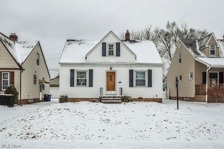 You'll find exceptional value in this crisp white cape cod style bungalow! Step inside and discover living room with gleaming hardwood flooring and cove ceiling! Eat in kitchen features newer cabinets and beveled counters with newer appliances included! Upstairs you will find a roomy master suite, versatile tandem room could be 4th bedroom or office and plenty of knee wall storage! Lower level includes rec room, half bath, laundry area with newer appliances and ample storage space! Exterior boasts vinyl windows and newer dimensional shingle roof! Home warranty included! Ready for you now!