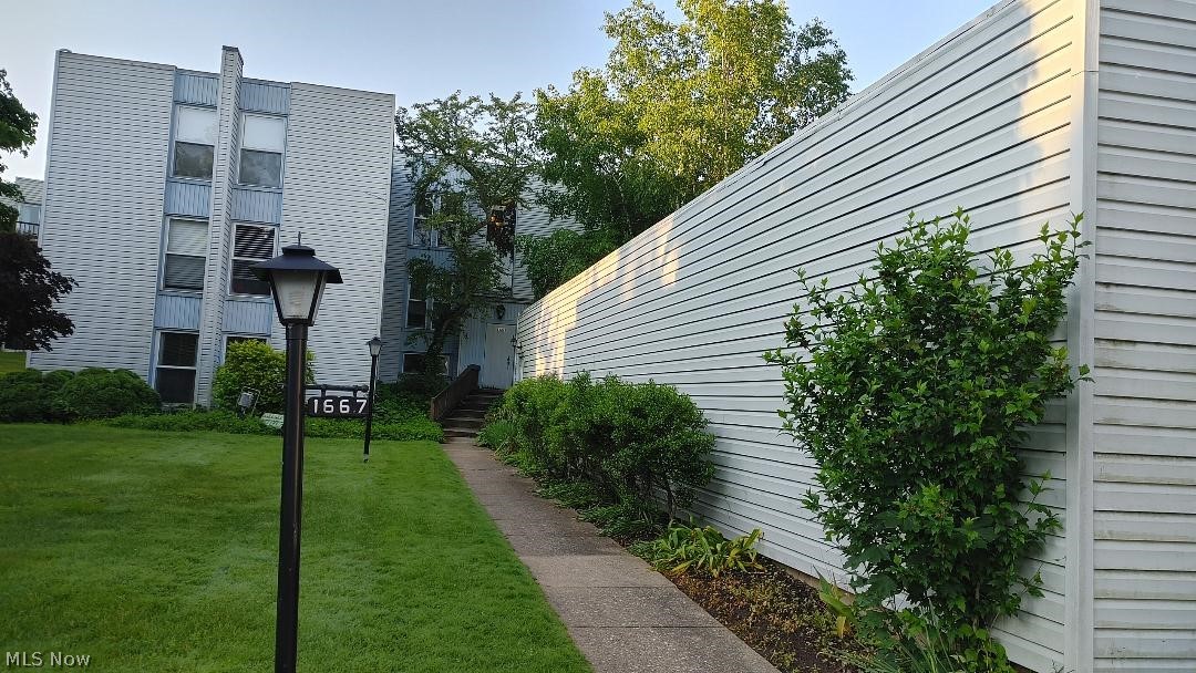2 Bedroom 1 Bath 2nd floor condo in Cedarwood. Balcony with nice greenspace views. Ready for your finishes. Direct access to bath from Master. Steps to Crocker Park/Promenade. Pool, Tennis, Clubhouse in this secluded community great for walking. Garage space included in closeby parking garage-assigned space. Walk up unit to 2nd floor location. Laundry is across hall in shared area, but personal washer dryer for unit. W/D included in sale.