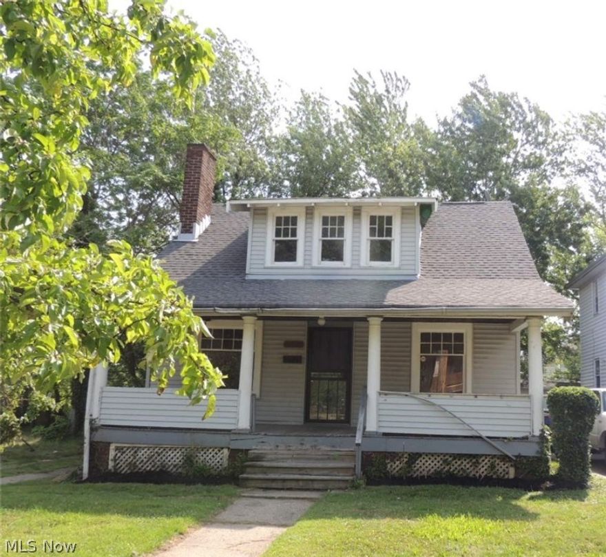 A Cape Cod with a fireplace in living room and dining room. It has  2 bedrooms on the first floor and Two connected rooms. Located Close to schools, shopping and hospitals with easy access to downtown Cleveland.