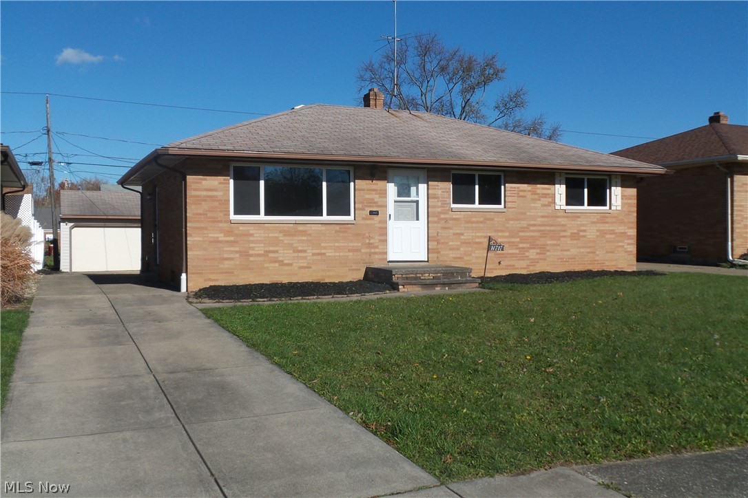 Beautiful brick 3 bedroom Ranch home with 2 full baths, finished basement and 2 car garage. Home features a living room, dining room and family room/den with hardwood floors in the living room and bedrooms, new carpet in the family room and basement, kitchen includes granite tops including stainless steel appliances, (dishwasher, stove & refrigerator). home has vinyl windows and sliding patio door off the rear. Home to be point of sale compliant with the City of Maple Heights. Minor work to be completed including the installation of glass block windows.