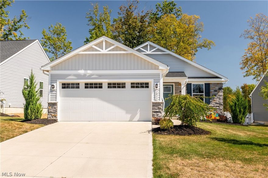 Welcome to Hidden Lakes — where comfort meets carefree living. If you’re ready to simplify without sacrificing style, this beautifully maintained 2-bedroom, 2 full bath home with a 2-car garage is the perfect fit.

Built in 2022, everything feels like new — with the added benefit of thoughtful upgrades already completed for you. Enjoy a fully fenced yard, low-maintenance composite deck, and a radon mitigation system for added peace of mind.

Inside, the open layout offers the ideal amount of space — roomy enough for guests or hobbies, yet easy to maintain. Neutral tones, upgraded finishes, fresh paint in the main living areas (2025), a stylish new backsplash, and Budget Blinds throughout (with transferable warranty) create a move-in ready space that feels both modern and welcoming.

Accessibility has also been thoughtfully considered, with a handicap-accessible ramp added in the garage for easy entry (removable if desired).

Best of all, landscaping and snow removal are included — giving you true maintenance-free living and more time to enjoy the lifestyle you’ve earned.

Whether you’re downsizing, simplifying, or just ready for easier living in a great community, this home checks all the boxes.

Sale contingent upon seller finding home of choice.