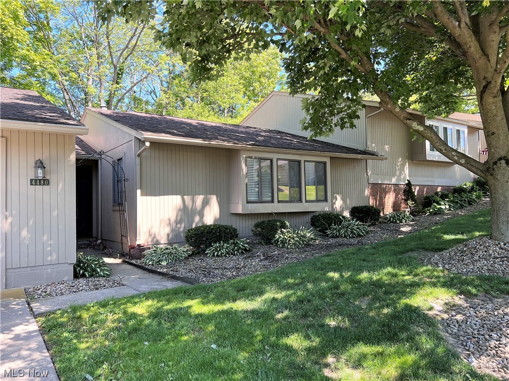 The ultimate in carefree living! Ranch style condo offering two bedrooms and one full bathroom. Large living room has a beautiful fireplace with mantle and built in cabinets, which is open to the dining room that has slider door to the back deck and kitchen. Carpet in living room was done in 2018. The bright white kitchen has built in microwave, range, dishwasher, double sink, and ledge where you can add bar stools etc. Double hall closets-giving you more storage. There are two large bedrooms, and a full bathroom. Unfinished lower level has plenty of storage space and laundry area. Attached one car garage. Ready to move in!
