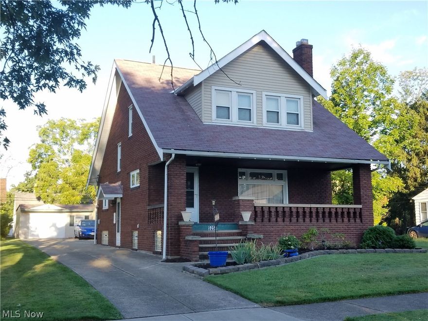 A solid Brick well maintained and upgraded Master Cape Cod home situated on a good street in Maple Hts. This one owner home has much to offer including a large front porch, newer windows, custom paver patio, waterfall, professional landscaping, and is situated on a double lot. The interior features 3 Bedrooms, a newly updated kitchen with loads of cabinets, stainless steel appliances, custom backsplash, and center island with a granite counter top. The original wood on the crown molding and throughout is much to appreciate in this home. There's a Fireplace in the living room for your comfort that opens to a formal dinning room. Sunroom/media room on the rear of the home has french doors. The Electrical, Plumbing, heating and central air is also newly updated. Come and call this "Home Sweet Home"