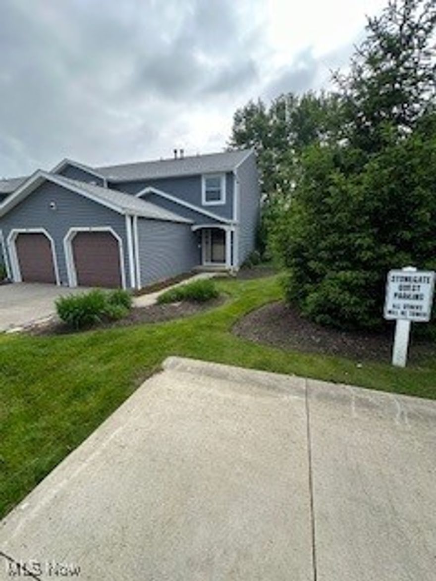 Welcome to this charming condo located at 4757 Ledgewood Dr Unit A-7 in the heart of Medina, OH. These units rarely come to market.  Built in 1982, this well-maintained home offers a cozy and inviting atmosphere perfect for comfortable living. Boasting two bedrooms, a full and half bath, one car garage, and a finished basement.  This updated two-story condo is an end unit. Upon entering, you are greeted by a warm and welcoming living space. The kitchen features updated appliances and plenty of cabinet space for storage. The dining area is perfect for enjoying meals with loved ones or hosting dinner parties. Upstairs, the spacious bedrooms offer a peaceful retreat with a generous closet space for storage. The full bathroom is conveniently located nearby for added convenience.  The plush carpeting was recently replaced. The rear private patio is enclosed with a privacy fence and gate.  This condo is move-in ready and waiting for you to make it your own. Located in a desirable neighborhood, you will enjoy the convenience of nearby amenities, shopping, dining, and entertainment options.  The low monthly condo fee of 265/month includes yard maintenance and building insurance. Newer LG refrigerator, washer and dryer included.