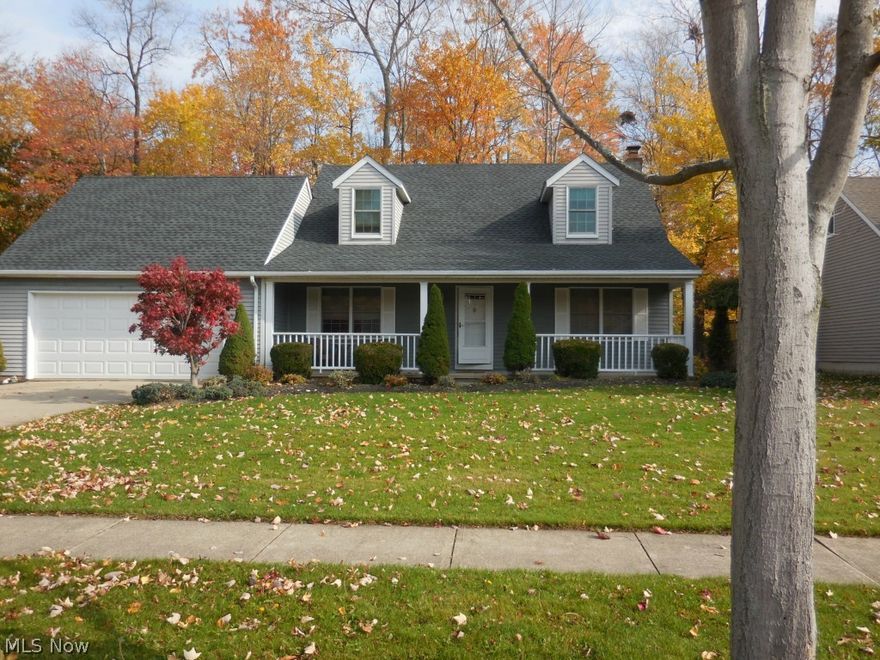 Vaulted foyer welcomes you into this  lovely cape cod. This home features a first floor den w double closets. Sunken family room with crown molding , gas log fireplace and triple french doors leads you out to stamped patio and treed lot. The kitchen has cherry cabinets, a bayed window eating area and also a slider that goes to another patio. There is formal dining and ff laundry. The master bath has a corner garden tub, separate shower and a walk in closet in addition to double closets. Awesome neighborhood that offers a swim and tennis and community parks. The fee is $250 yearly.