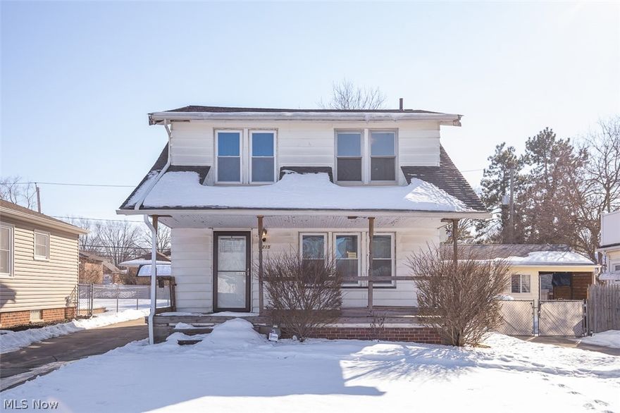 Looking for a fixer-upper that’s priced right AND livable while you make it your own? Welcome to 9215 Pinegrove Ave! This 3-bedroom, 2-full-bath colonial needs some love and is full of potential with some important updates already in place. The kitchen comes fully applianced (see Home Fact Sheet for ages), the basement features a full bath added in 2014, the Kenmore HVAC system still works great (2005), the roof was replaced in 2016 and the dining room, living room, and foyer showcase updated porcelain, ceramic and luxury vinyl tile flooring (2022). Upstairs, the previous owner had big plans and started creating a dream bathroom by combining a bedroom with the original bath. A brand-new jetted soaking tub is already installed, the walk-in shower is framed in, and the toilet is operational — the rest is ready for your finishing touches. The vision is there… it just needs someone to complete it. Step outside to enjoy a large, covered deck and hot tub (included, but in need of repair), a Lifetime shed (2021), and a detached garage at the end of a concrete driveway. Located on a sidewalk-lined street about half a mile from the Picnic Grove and restrooms at Big Creek Reservation, you’ll enjoy miles of hiking and biking trails, picnic areas, and nature right nearby — while still being close to shopping and only about 10 minutes from the airport. PLUS a 1-year home warranty offers peace of mind. This home isn’t perfect — it’s perfectly waiting for the right person to finish the story. Priced to sell and ready for its next chapter — bring your ideas and make it shine! Call your favorite Realtor and schedule your showing today.