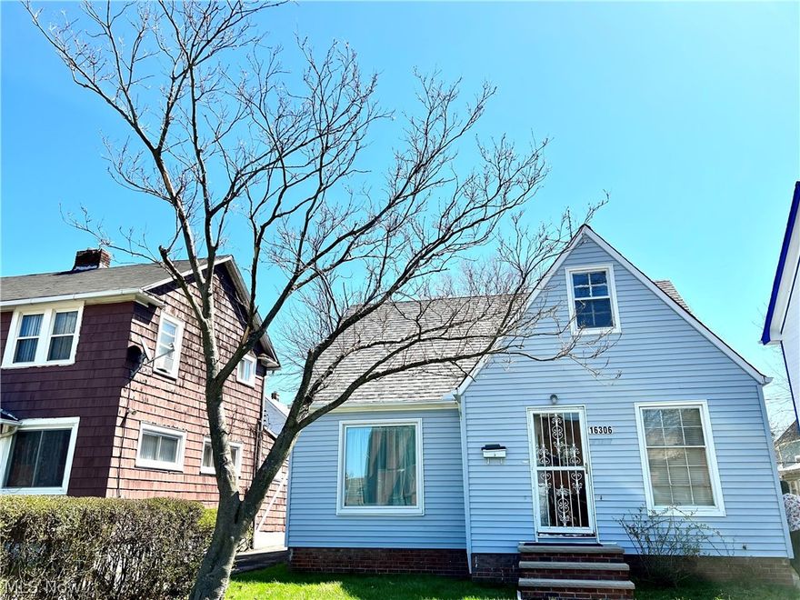 This Adorable home is ready for your decorating touches!!  Located on the East Cleveland-Cleveland Hts border, this home is located right across from the historic Nela Park. This cute 2 bedroom home has a walk up attic just waiting to be finished as a large third bedroom. The home has many updates including
a new roof, new windows on the 1st floor, new front stairs, water-proofed basement with transferrable warranty, beautiful hardwood floors and freshly painted.  Home is being sold "AS-IS"