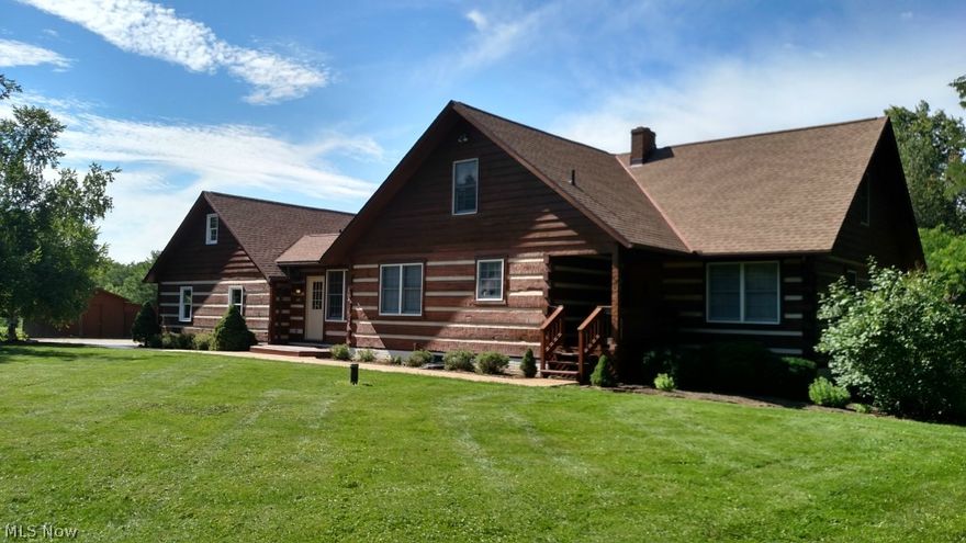 Welcome to this unique custom "Hearthstone Log Home" situated on 2.53 A. with spring fed stream.  Enjoy hiking the trails in the wooded area as Mother Nature's colors change on the trees.  Lots of room to enjoy a crackling campfire as you gaze at the open sky.   Just imagine the holiday memories to be made in this sprawling 2800 Sq Ft home built  by a local custom builder. This home offers quick possession so you can be settled before the cold wind blows.