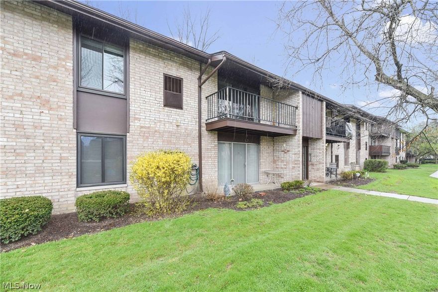 Perfect opportunity for low maintenance living in a wonderful location. Top floor, 2 bed, 1 bath ranch style condo is small enough to accommodate the minimalist and big enough to meet desires for comfortable living and storage needs. Just off the main living area, through a newer patio slider, enjoy the changing seasons on your large and private balcony. Open concept dining and adequate kitchen has ample counter and cabinet space. A large master bedroom with walk-in and linen closet. Second bedroom has double door closet and both bedrooms have large newer windows and blinds. Bathroom remodeled with newer ceramic flooring, good size vanity, toilet and light fixture. In-suite stackable washer/dryer. Large storage closet and single carport come with the unit. Development features park and playground area as well as a pond within the Community. Middleburg Hts Rec Center minutes away as well as shopping, restaurants and highway access. Isn't it time to stop renting and start investing in yo