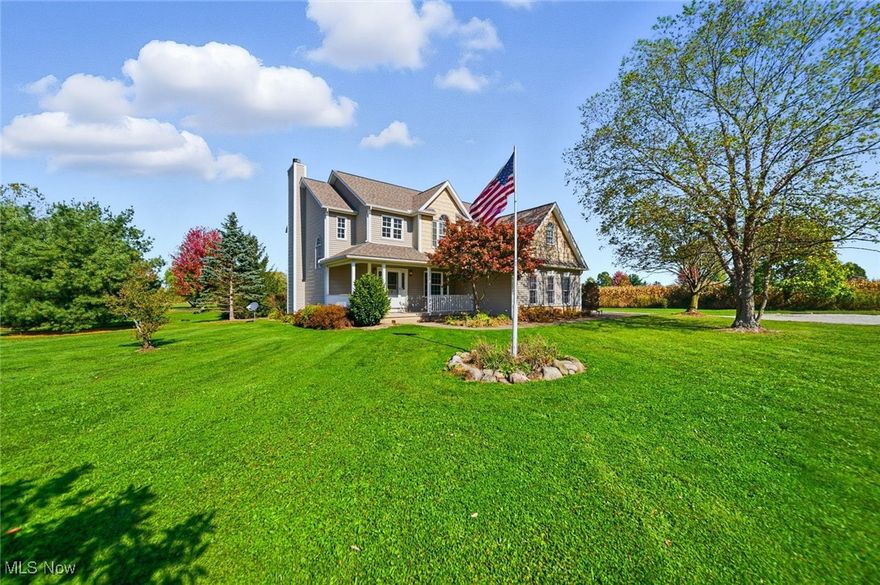 Beautiful 4-bed, 2.5-bath home on 3 scenic acres in desirable Litchfield within Buckeye Local Schools! Originally a model home, this 2,135 sq ft property showcases quality oak cabinetry and trim throughout. Enjoy peaceful country views from the new composite deck (2021) or entertain in the spacious yard surrounded by trees. Updates include new shingles (2021), patio door (2019), furnace & A/C (2017), and a recently inspected and cleaned septic system. Features a built-in vault in the basement, 30x40 pole barn perfect for vehicles or equipment, and a 10x12 storage shed. This home has been lovingly maintained and offers the perfect mix of privacy, space, and convenience—just what you’ve been waiting for in Litchfield!