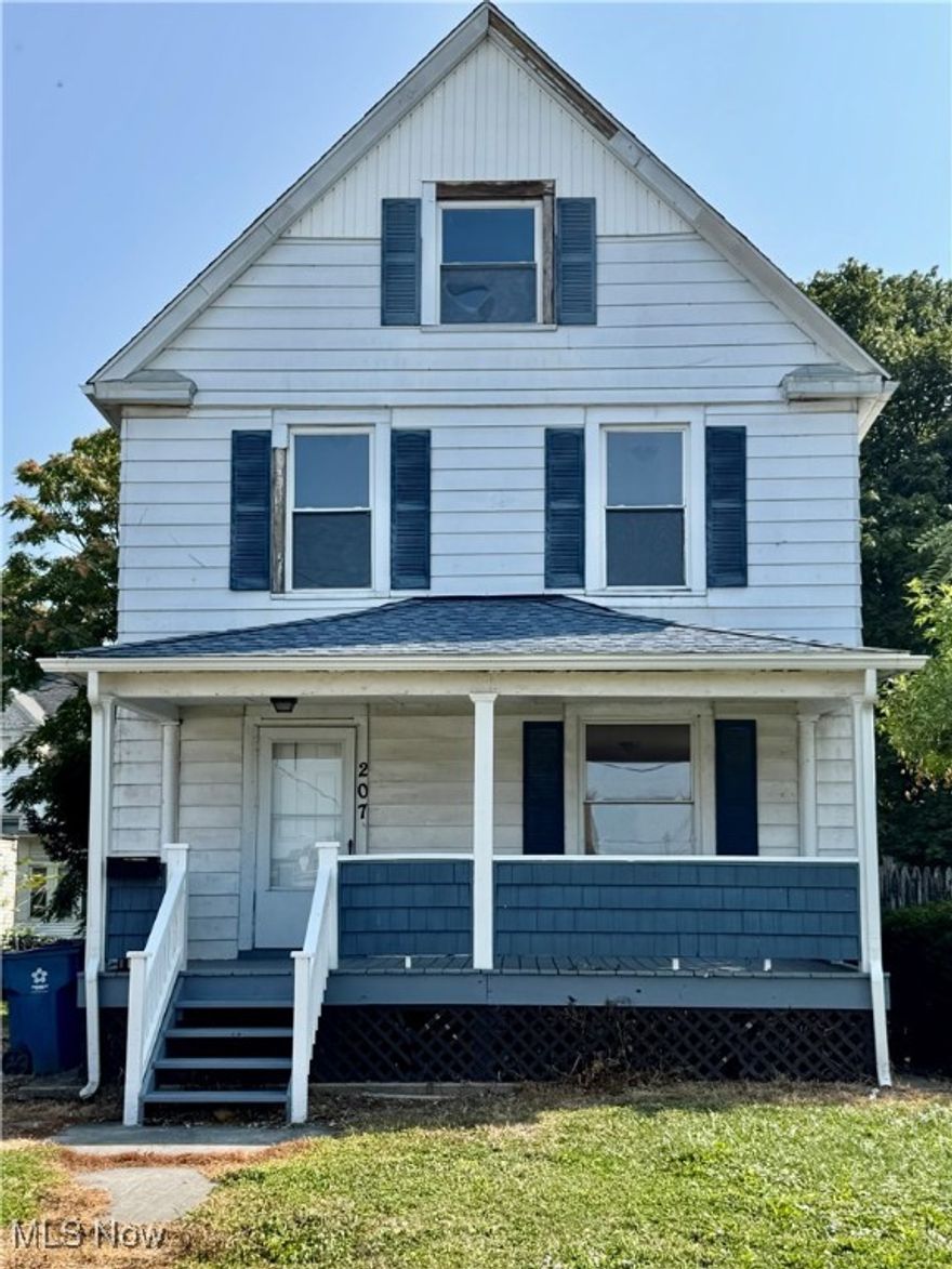 Solid investment potential at 207 Georgia Ave in Lorain! This 3-bedroom, 1-bath colonial offers strong rental appeal with its prime location just minutes from Black River Landing and Lakeview Park. Features include a front porch, spacious living and dining areas with hardwood floors, and three upstairs bedrooms. The full, unfinished basement provides additional storage. With steady rental demand in the area and proximity to local amenities, this property is ideal for portfolio expansion and buy-and-hold.