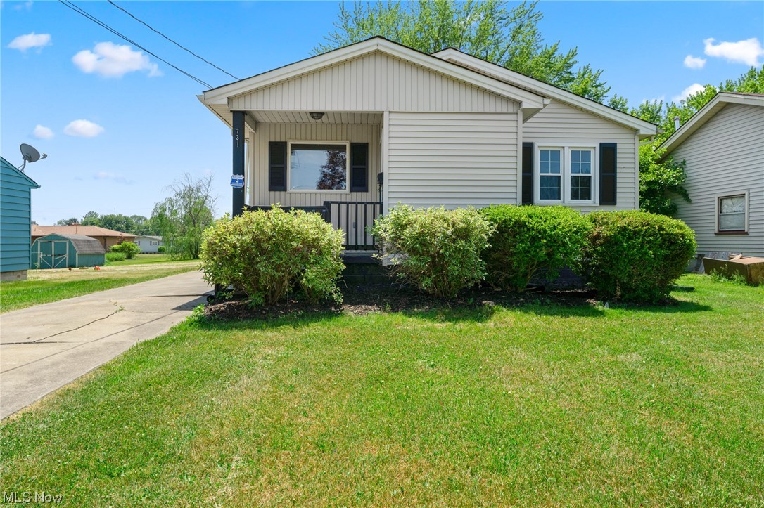 This cute home is ready for you to move in! Freshly painted and new floor throughout. The large eat-in kitchen has new appliances, granite countertops and stainless steel sink. The basement is large and has a lot of potential. Large covered concrete patio in the rear. Large 2 car garage and shed in the back. Take a look today!