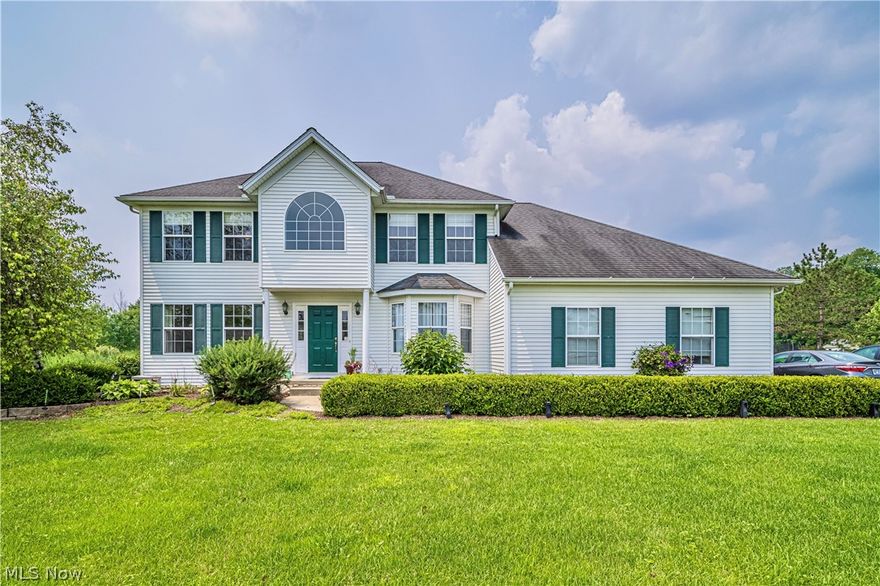 Welcome to this spacious 4 bedroom, 2.5 bath colonial nestled on 3-acres of land. Greeting you at the front entrance is a lovely 2-storey Foyer. Off the Foyer is a lovely Study/Office, along with a Formal Living room leading into the designated Dining area w/tray ceilings perfect for large gatherings. The beautiful Kitchen is a chefs dream; Stainless Steel appliances, center island, and sliding glass doors leading to the deck overlooking the enormous private backyard. The Kitchen also overlooks the huge Great room with surround sound and fireplace. Main floor Laundry! Upstairs you’ll find 3 generously sized guest rooms with a full bath and a large Master Bedroom with it’s own private en-suite. In the lower level there are endless possibilities to finish or keep as a storage area. Home also has a whole house generator. Some updates include: New Furnace 2019, Water softner and holding tank 2016, Glass block windows 2021, fresh paint on main floor, Foyer and Deck 2021, Driveway resealed 7