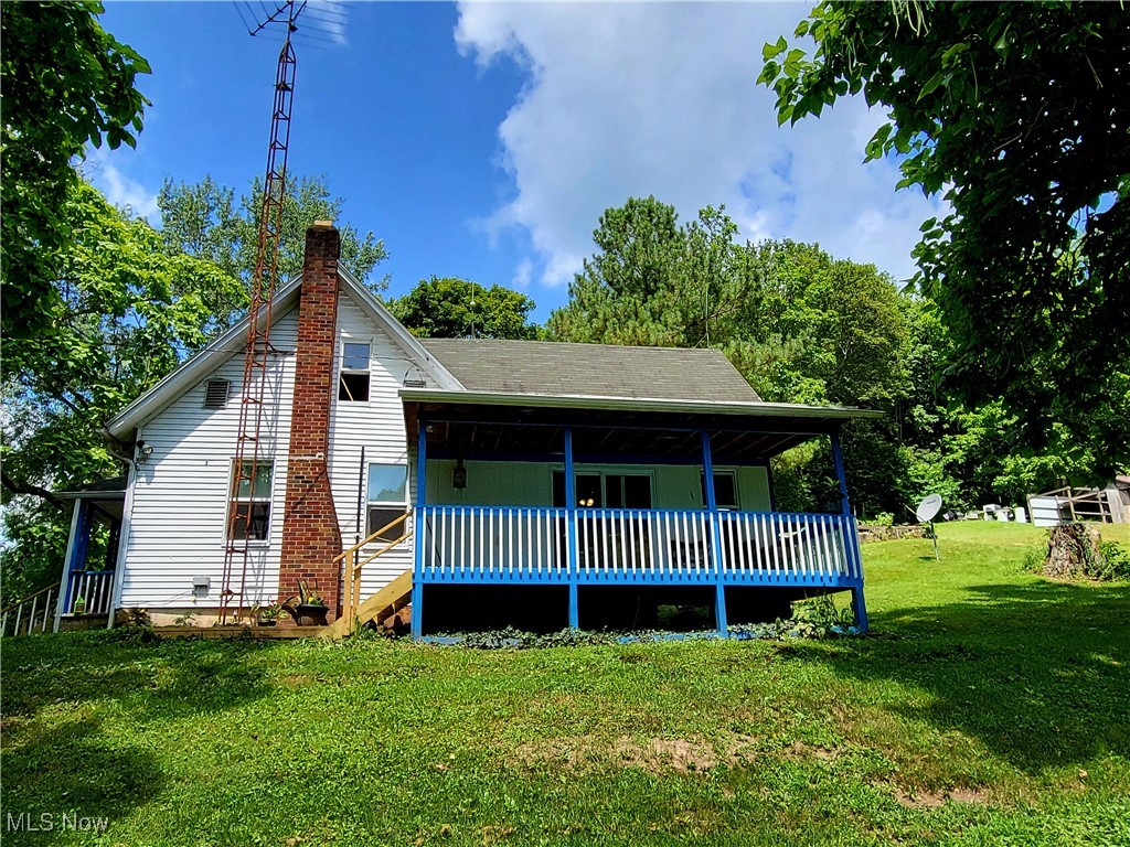 Kick back and relax in this beautiful turn-of-the-century 3 bedroom, 1 bath farmhouse located on just under an acre of picturesque countryside. Substantial work has been recently completed on this move-in-ready home including but not limited to some windows, some flooring and walls, repainting and porch work. Primary bedroom located on the first floor. Large Eat-in-kitchen with lots of storage, new refrigerator and gas range. Updated bathroom with extensive ceramic tile work. Ceiling fans throughout. Spacious deck overlooking the winding river. Mud room (could be converted to laundry ) and a canning room / wine cellar is located in the back of the home. There is a bonus room for storage at the side of the home. Well water is the water source for the home. Home is outside of special flood zone. Don't miss out on this one, schedule your showing today!