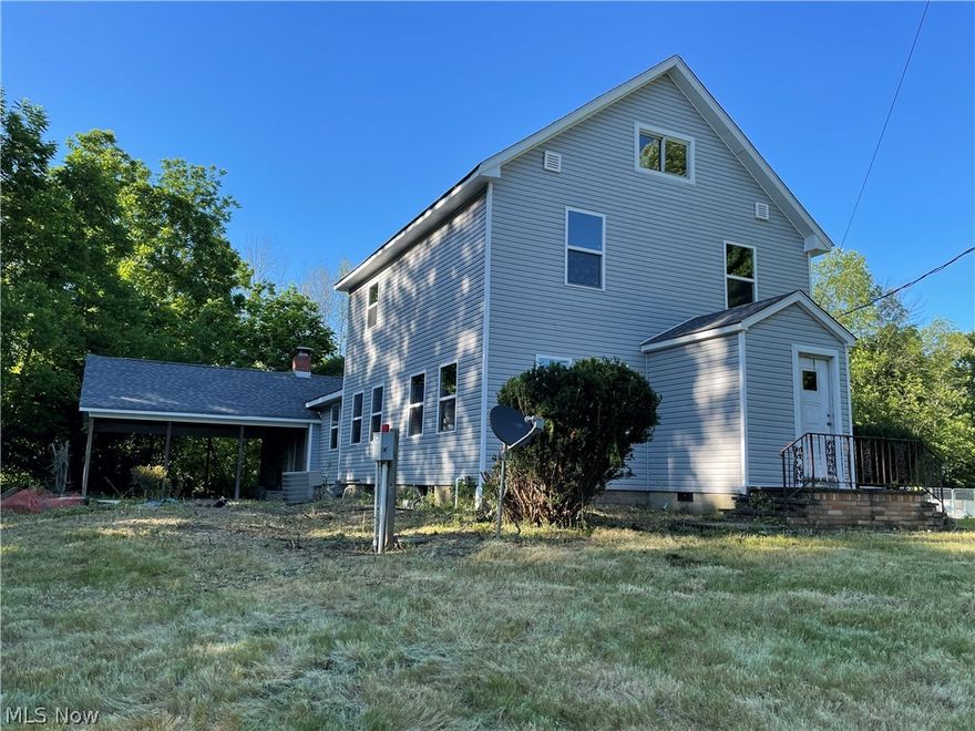 Investor Special. New roof. New windows. New Vinyl siding. Home is gutted to the studs. New electrical and plumbing are 90% complete. Ready for insulation & drywall. Large 480 square foot covered patio with stone fireplace. Third floor attic can be finished and is not included in the stated square footage. ARV $200,00 to $225,000. Being sold ASIS. Listing agent is owner.