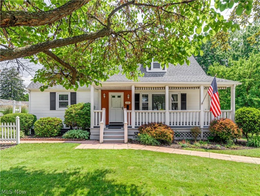 This Cape Cod in Cuyahoga Falls is waiting for your personal touches. The house is located on a private dead end street. You will enjoy relaxing on the spacious front porch. The living room has a large picture window and there are hardwood floors under the carpet. The kitchen is spacious and has a dining area. All the appliances will stay. There are 2 bedrooms and a full bath on the main level. The upstairs has 2 more bedrooms and plenty of storage. The basement is partially finished and is a walkout. There is a detached 2 car oversized garage. The backyard has a park like setting and is very private. Furnace and Air Conditioning 2016. Electric box 2016. Hot water tank 2018. Roof 2016. Windows 2020.