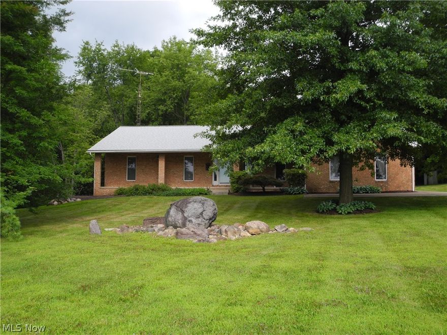 Brick Ranch.  5 Acres.  Large outbuilding with multiple uses.  A nice trail makes it way back to the end of the acreage.
3 bedrooms. 2 Baths.  First floor laundry.  Quality built.  Priced to sell.