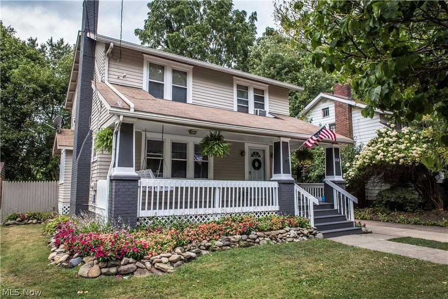 Welcome Home to 358 Dawn Avenue, this Ellet colonial has all the charm of the 1930's with today's modern updates! This freshly painted exterior greets you with a custom paint scheme and professional landscaping. Catch the summer breeze on the front porch or head through your french doors to the large deck built for entertaining. A fully fenced yard is ideal for little ones, pets or just some privacy! Other updates throughout the home include vinyl double pane windows, plush carpet, paint, and fixtures. You can't miss the warm charm of the fireplace, built-ins, wide molding and a window seat in the formal dining room! Call today and schedule your private showing.