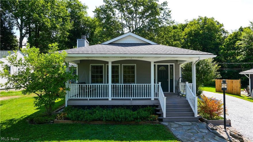 Check out this 3 bedroom 2 full bath ranch with a full basement, the valted ceiling in the extended living room that was added along with the large rec room in the basement adds extra room for entertaining. French doors to enter the main bedroom with the ensuite, back patio with stamped concrete.And.... WOW did you see that garage? lots of trails in the back woods, nothing will ever be built behind the house and with the Geauga Park Observatory across the street nature all around you.