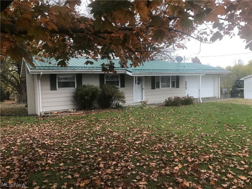 Priced to sell. This ranch home on almost level half acre. 2 car garage goes directly into the kitchen. Above ground pool has not been used in approx 3 years. Home has newer metal roof with newer gutters. Brand new 200 amp breaker box. New carpet in living room and all 3 bedrooms. Windows have been replaced with vinyl tilt in windows. Wood siding on front and back of home but newer vinyl on both sides. The bathroom has been updated in 2020 with a new floor, commode, sink and medicine cabinet. There is also a commode and shower in the basement.