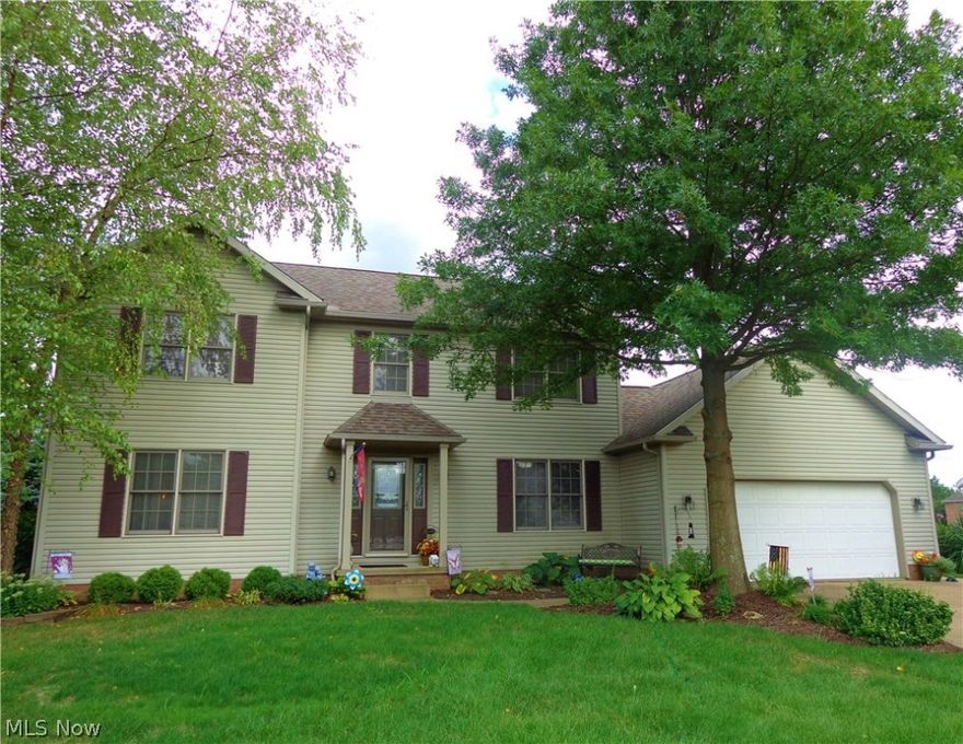 Welcome to Bradford Farms! This fantastic colonial has 4 bedrooms, 2 1/2 baths. Gorgeous views from the 16x22 cover back porch.  Over sized eat in kitchen with island opens to cozy family room with fireplace. There is also a formal dining room for the holidays. 12 course basement is plumbed for a full bath and ready to be finished to your liking.  The quality shines through in this one owner home. Call today to schedule your private showing!!!