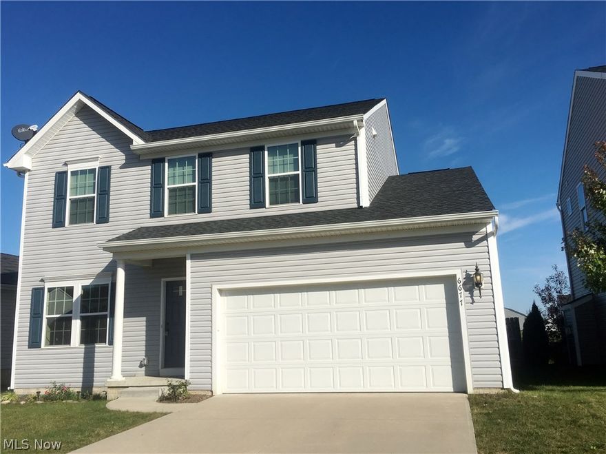 Your new home awaits on beautiful Majestic Dr! The front door opens to an inviting foyer and formal dining room or office. The family room, dining room, and kitchen create a lovely open concept first floor, with tall and vaulted ceilings and gas fireplace to adding grandeur to this contemporary classic home. This floor is equipped with a half bath for guests and a first floor laundry room for convenience. The upstairs features a loft area perfect for an office or play area, this area could also be enclosed to create a 4th bedroom. Two bedrooms and a full bath line the upstairs hallway on the way to the master suite. The master is finished with a large walk-in closet and en-suite master bath. The partially finished basement has tons of potential for entertaining and plenty of storage. The unfinished area is perfect as a work shop or extra storage. The 2 car attached garage offers storage and convenience, and the backyard has been completely fenced in for privacy and safety of children,