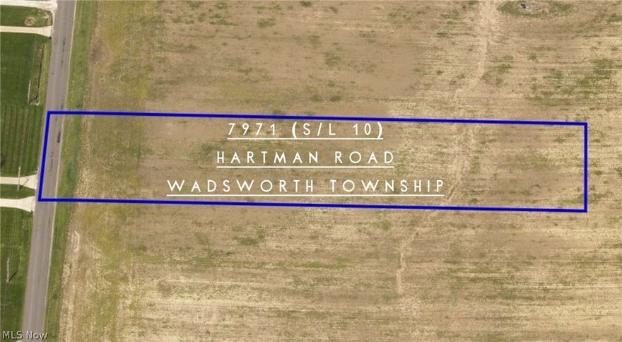 Welcome to the Meadows at Pine Valley, conveniently located at the corner of Reimer Rd & Hartman Rd in Wadsworth Township! Lot sizes range from 2 to 5.5+ acres and are located in the Wadsworth City School District. Access to Wadsworth City electric, cable, internet are available and all lots have been perc tested and approved by Medina County Health Department for septic. Meadows at Pine Valley offers a rural feel, while the location provides the convenience of being minutes from shopping, restaurants, downtown Wadsworth as well as major highways offering a convenient commute to Cleveland, Akron/Canton and Medina! Choose your lot now and start designing your dream home!