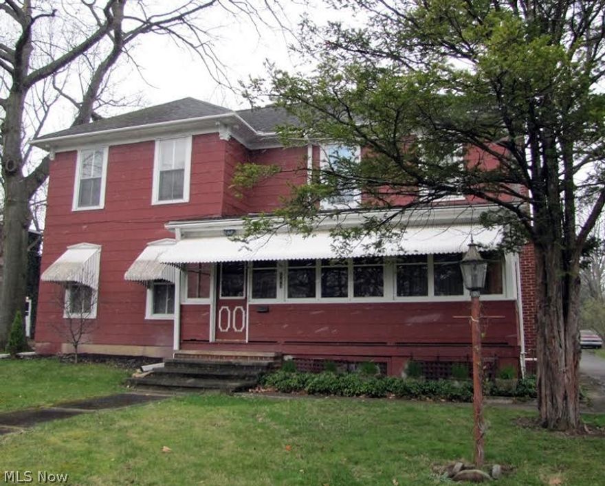 This wonderful century home is situated just .3 miles/4 blocks south of Public Square and close to all central Medina offers. Just a walk to the library, shopping, restaurants, professional offices, churches and parks. Looking for a tract home in a manicured development?  This is not for you! Prefer  a truly distinctive and historic property with exciting potential for various uses of its generous spaces? This is one you must see!  It sits on a beautiful half-acre lot and includes a detached 2 car garage and a 24x32 truck garage - both electrified and accessed by a paved driveway with lots of extra parking space.  The home has 5 large bedrooms - three with wood floors - and 3 1/2 baths. The home has been used as a 2 family dwelling but the upper floor could easily be used as an in-law suite or simply as an extension of the family living space. Upper level has newer windows, updated kitchen, hook-up for washer/dryer, and has been redecorated in attractive contemporary colors.  Both leve