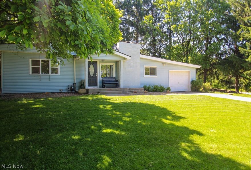 Welcome to 6382 Kungle Rd! Charming home nestled in the heart of New Franklin, located in sought after Norton School District. Enjoy a beautiful ranch home on 1.5 acres with 3 bedrooms and 1 bathroom.Main floor laundry to help with convenience and a full basement. Outside enjoy the beautiful yard that includes a back patio, and a garden area. Use the shed outside to house your lawn mower, equipment, or other helpful equipment. Updates include newer flooring throughout, new vanity sink with faucet, new garage door motor, newer water softener, and sump pump. New roof installed in 2022 with a transferable warranty. Schedule your showing now while this home is still available!