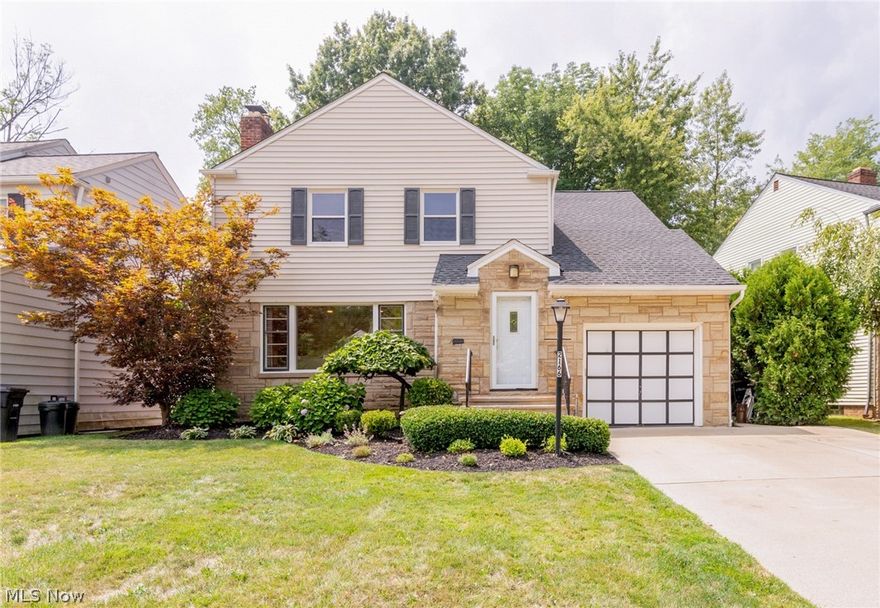 Quality abounds in this updated and upgraded Colonial on great Beachwood street! Beautiful wide plank Oak hardwood floors throughout much of the main floor (LR, DR, GR, and Kitchen), along with recessed LED lighting and coved ceilings. Oversized Living room with fireplace is in classic "L" shape with Dining room for great entertaining flow. Updated Kitchen with Cherry cabinets, stainless steel appliances and granite counters is perfect for the Home Chef. Amazing Great room addition features breakfast bar, skylights, ceiling fans and French doors to an incredible multi-tiered deck with pergola and paver patio with soothing water feature. Large, lush, level back yard with full fence is a private retreat for outdoor entertaining! Den/Office on first adjacent to Dining room. Spacious Master on second has updated full bath with step in stall shower. Three additional bedrooms, plus tandem room being used as a bedroom, share updated hall bath with shower over tub. Finished rec room in lower level has newer Luxury Vinyl Tile floor which extends to the large laundry/utility room. So convenient to Beachwood Aquatic Center and New Playground, Walking Trail and Dog Park, shopping and dining and highway access. Award winning Beachwood Schools!