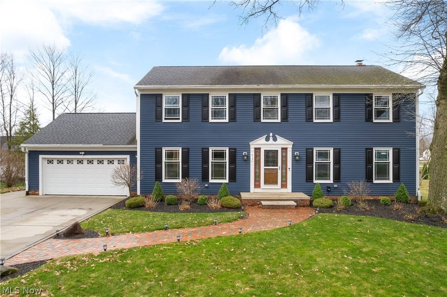 Welcome to this beautifully maintained 4-bedroom, 3.5-bath Colonial tucked away on a quiet in one of Wadsworth's most sought after neighborhoods! With over 3,600 sq ft of finished living space, this home offers room to live, work, and entertain with ease. Step inside to find a warm and inviting layout featuring a spacious living room and dining room accented with charming barn doors. The updated kitchen is a true centerpiece, offering modern finishes, ample cabinetry, and a seamless flow into the family room, complete with a cozy woodburning fireplace and custom built-in bookcases. Upstairs, the primary suite provides a relaxing retreat with a walk-in closet and updated en-suite bath, while additional bedrooms offer plenty of space for family or guests. The fully finished basement adds incredible flexibility with a massive rec room, full bath, and two additional rooms ideal for a home office, gym, or guest space. Step outside and enjoy your private backyard oasis! The fenced yard features a covered porch, paver patio (2022), storage shed, and a heated above-ground saltwater pool, ideal for summer entertaining. Thoughtful landscape lighting adds to the curb appeal. Located in a peaceful neighborhood close to schools, the YMCA, downtown Wadsworth, shopping, and more!