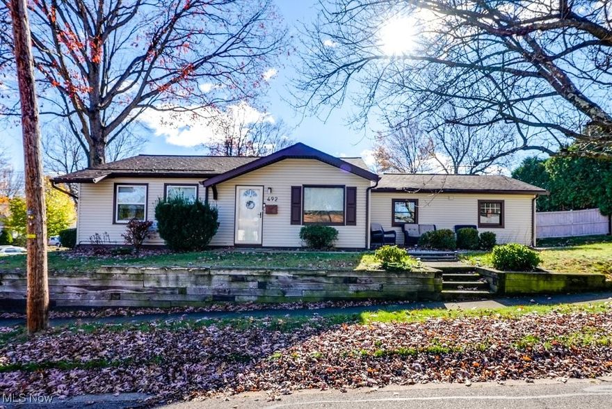 Simplified, single-floor living is now available in this cozy ranch that is tucked away in a quiet neighborhood just minutes from several amenities, highways, etc. The welcoming front patio leads you to the front entry/main living space that flows into the spacious eat-in kitchen with stainless steel appliances and a beautiful tile backsplash. Off of the kitchen is an oversized 2-car garage that leads to the large driveway with ample parking space. Three bedrooms, a full bath, and first-floor laundry complete this turn-key home that is just waiting for its new owner. New roof 2019. New furnace, AC, water heater 2021. Nothing to do but move in!