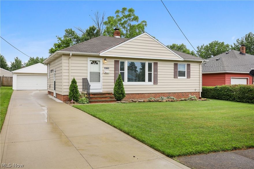 Come check out this wonderful, fully renovated ranch in located in Brook Park Ohio!! Owner has taken care of everything for you, all you need to do is move in. Fresh paint throughout, beautiful kitchen with sparkling stainless steel appliances, granite counters with a custom back splash and walnut color cabinets. Beautiful hardwood floors throughout. Three spacious bedrooms with plenty of closet space. The newly finished basement adds a guest room with a beautiful private full bathroom with a stand-up shower and a huge carpeted recreational room. The private fenced in backyard offers a large two car garage. The home also has new concrete and newer vinyl windows. Great location convenient to shopping, highway access, airport, Metroparks & more. This one is a must see, schedule your showing today!