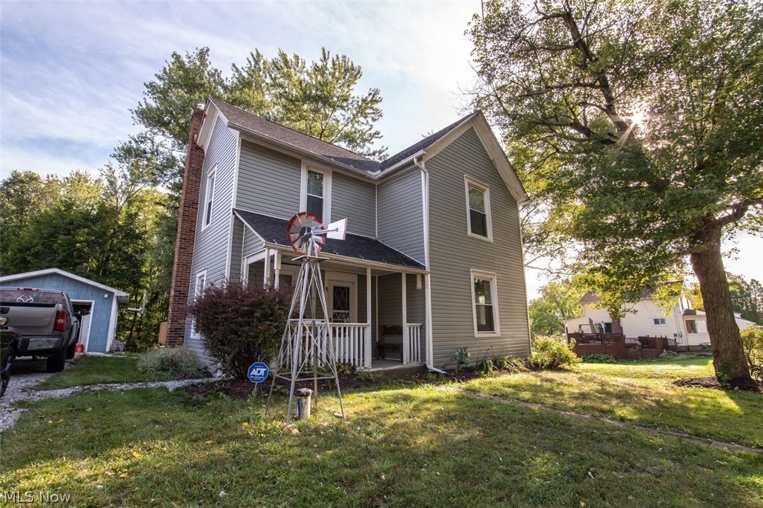 Original farm house with beautiful new updates. This home has many new updates and they include the A/C and furnace 2019, carpet 2019, backsplash 2019, well 2015. A new deck over looking the backyard in 2018. The pressure tank 2015. All the appliances (2015) are staying with the home as well. A brand new security system in 2019. Also new vinyl siding in 2019. The roof was done in 2014 and the water softener 2010.