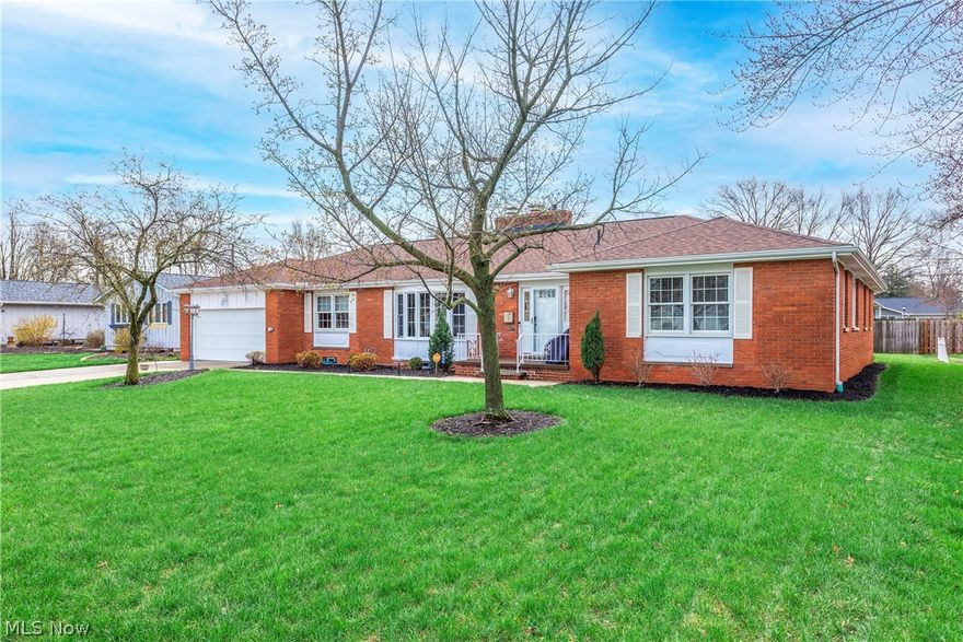 Welcome to this sprawling brick ranch in a highly desired Elyria location, offering over 2,400 sq ft of comfortable living space filled with natural light. This well-maintained home features both a spacious living room and a cozy family room with a fireplace, perfect for relaxing or entertaining. The primary suite offers a large closet and a recently updated private bath, while two additional bedrooms and a total of 2½ baths provide plenty of room for everyone. You’ll appreciate the formal dining room, along with a well-designed kitchen featuring abundant cabinetry and a bright eat-in area. A generous laundry space with a convenient half bath adds to the functionality of the home.

The full basement, waterproofed in 2021, offers endless possibilities for additional living space or storage. Numerous updates bring peace of mind, including full insulation, updated windows, exterior doors and garage (2021), shed (2021), extended driveway, new sidewalks and patio (2023), whole house filtration system, roof (2025), and double oven (2025). With all appliances staying and so many major improvements already completed, this home is truly move-in ready. A rare combination of space, updates, and location—this one is a must see.