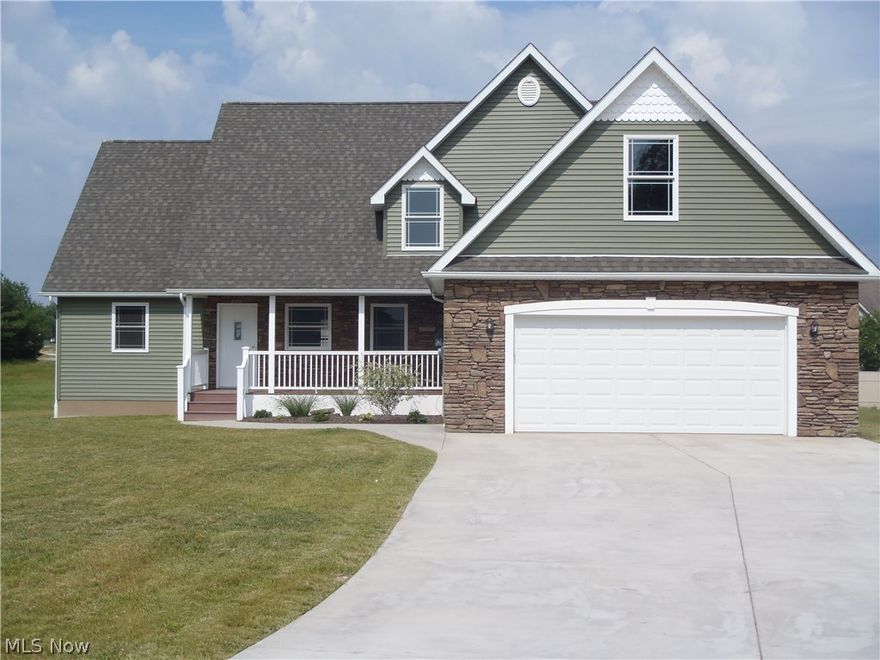 Over 3300 sq. ft. of total living area in the newly constructed Champion 2 story. 1st floor features large L-shaped great room w/10' ceilings, gas fireplace w/mounted TV, master bedroom & bath w/cathedral ceilings & lighted plant shelves, 1st floor laundry, kitchen w/breakfast island & computer/office room. 2nd floor has 2 bedrooms, full bath, huge bonus room & walk-in attic. Basement has rec room w/wet bar, family room & full bath. Basement walls are ICF construction. Solid oak doors & jambs, 95.5 high-efficiency Luxaire furnace & A/C. 24 x 24 attached garage.