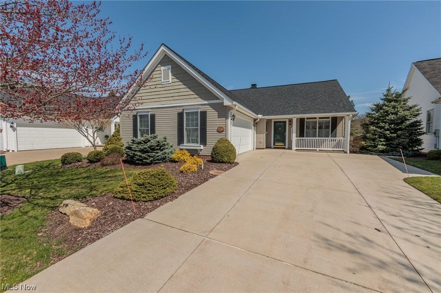 Move right into this charming ranch style home in North Royalton! The exterior showcases great curb appeal with an attached two car garage and a lovely front porch. The high vaulted ceilings really create an open feel throughout the home. The entry opens to the vaulted living room with a cozy brick fireplace, dining area, and a sitting room. The eat in kitchen provides ample cabinetry, prep space, included appliances, pantry and a dining area. All year around enjoy the four seasons sunlit sunroom. A great place to enjoy your morning coffee with a skylight and 3 sliders out to the patio and backyard. The spacious master bedroom offers an en-suite master bath with a double vanity and walk in shower. Two closet spaces including a walk in complete the master. Additional bedroom with double closets share a full bath. The laundry room offers cabinets & a utility sink. Conveniently located just minutes from shopping, dining & highway access. Call today for a private showing!