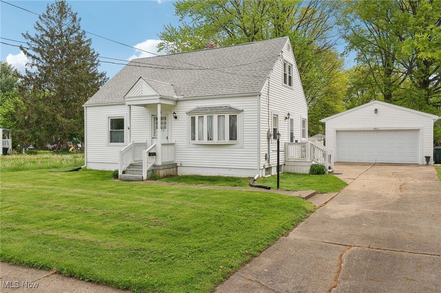 Welcome to this charming 3-bedroom Cape Cod, nestled in a quiet, well-established neighborhood and situated on a generous 65x130 fenced-in lot. This well-maintained home offers a blend of comfort and smart updates, including a new roof in 2018, updated siding, gutters, and fascia in 2017, and a two-car garage built in 2016. The main level features a bright living room, two bedrooms with hardwood floors, and an updated full bath. The efficient, step-saving kitchen includes all appliances and opens to a cozy dinette area. Upstairs, the spacious third bedroom offers a new ceiling, hardwood flooring beneath the carpet, abundant closet space, and a cedar closet. The furnace and A/C were replaced in 2013, adding to the home’s overall value and efficiency. The basement was waterproofed in 2018 and includes a partially finished area ideal for a home office or game room, with glass block windows providing light and security. This delightful home offers comfort, updates, and location—don’t miss your opportunity to make it yours!