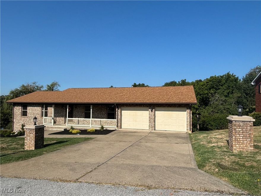 Ready for a curb appeal ranch home in a wonderful subdivision? Custom built by the original one time owner. Immaculate move in ready brick ranch home.  This home is ready for you to make it yours!  Spacious living room off the welcoming foyer that has a hall closet. Large family room with corner gas fireplace and amazing natural light. Move into the kitchen with appliances, desk area for your computer or food prep planning.  Nice laundry room off the 2 car spacious garage.  Primary suite has full bath with double shower.  2 additional bedrooms and a full bath with tub/shower.
Beautiful 6 panel wood doors and trim work. New carpeting thru out. Lower level has a 3rd garage loading dock area for additional vehicle or all of the mowers and lawn equipment.  Lower level is ready for your imagination if you are looking for additional gathering space/exercise/office area.  You pull up into the spacious drive way with double bricked and lighted pillars to a 2 car garage.  A covered welcoming and cozy front porch for reading and relaxing.  Owner built the large double shed which will give you lots of opportunity for storage and usage.