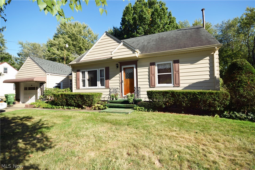 Located conveniently near Tallmadge Circle on a dead-end street, this 3 BR Cape is well-maintained, and features: hardwood floors, neutral colors, and a bay-window overlooking a large fenced-in backyard. The park-like back yard can also be appreciated from either of the two enclosed patios! The basement rec room has a knotty-pine paneling, a gas fireplace, and extra counter space making it ideal for family gatherings. The basement features a second bath with shower, a workshop area, and glass-block windows. There is plenty of extra storage space throughout. Major appliances are included to make this cozy cape move-in ready...See it soon!