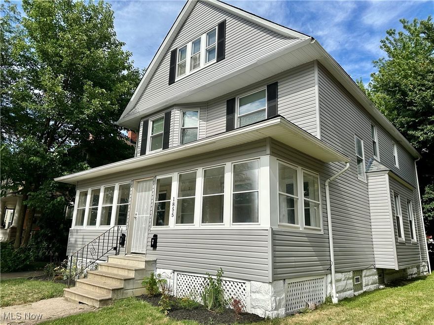 Here’s a trifecta rental –spacious unit, reasonable rate, great location. This is a first floor unit with large living and dining rooms, big kitchen, a spare room (office/den, etc) and two bedrooms. Refinished wood floors, replacement windows, while some original features of the house were maintained. Updated kitchen and bath with cabs, fixtures, counters and appliances. The furnace is newer, there is a full basement with laundry hook-ups for each unit to have separate machines. Street parking (there are spaces in front of the house). Located just two blocks from Gordon Square Arts District with theaters, eateries, shoppes, entertainment, bus lines, coffee, great restaurants and more. Further north on W 65th is the entrance tunnel to Edgewater Beach and Park as well as access to the metro parks paths that span the city and beyond. Also close are highway access to most of the major interstates. 1.0 mile to Edgewater Park, 1.5 miles to W25th St and the West Side Market, 2.8 miles to CLE Public Square and only 8.0 miles from Hopkins International Airport. Location…. YES! The space is ready for quick occupancy, security deposit = one month of rent, application, credit check and screening required at applicant’s cost, applicant(s) should have gross income of approx. $4,500/ mo. and good credit, one year lease or longer, tenant pays gas & electric, no smoking, no pets, no vouchers at this time. Please inquire online, calls or texts may not be received. Some notice for appointments needed.