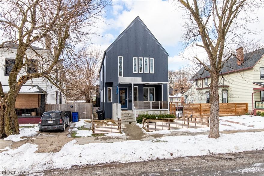 There aren't many Horton Harper SF homes in the OHC and Detroit Shoreway neighborhoods. It's especially rare to find one with a nicely sized fenced yard, FULL studio over a 2 car garage AND finished basement. Can we all say that this one actually checks all the boxes? And with 13 yrs of tax abatement and possibility of rental income makes it uniquely affordable! Studio over garage is equipped now as perfect live work space (or airbnb perhaps?) w/full bath but has possibility of being longer term rental given it's separately metered and fully plumbed for kitchen. Main house is a delight w/current owner upgrades galore (list avail). Modern fencing/railing system surrounds inviting front porch. Inside find incredibly durable eucalyptus floors and open concept floorplan w/many pockets for ample storage. Custom window treatments throughout and a stunning kitchen highlighted by quartz counters, upgraded SS appliances (double oven!), farmhouse sink, pantry space. Each of the 4.5 baths is upda