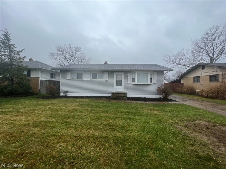 Completely Updated!! 3/4 Bedroom Ranch Style Home with new Furnace and Central air, Newly Updated Kitchen and Bath. Updated Electrical, New Roof, New flooring and Paint. Finished basement with full bath . Fenced in Backyard with a back porch. Close to schools  and recreation areas. Immediate Occupancy !