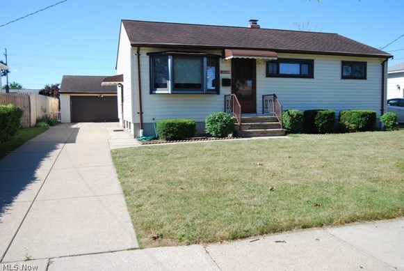 Come see this original owner true 4 bedroom 1300 plus square foot with two full bathrooms
ranch in Brook Park. Home comes with Nature Stone in the basement laundry area and garage floor.
Finished basement for entertaining your friends/family with a full bath, also a humidifier. Newer roof, furnace, hot water tank, and glass block windows with vents. All appliances stay. The seller will look at all offers.