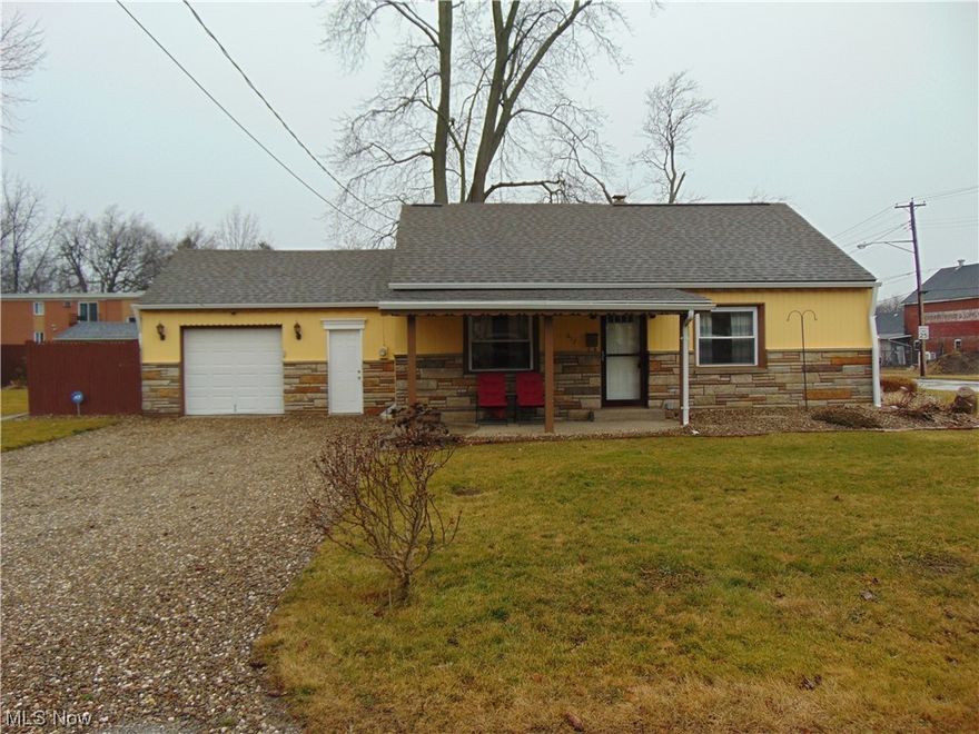 Well cared for Painesville City Bungalow***3 bedrooms***1.5 baths***den/ofc could be 4th bedroom***Spacious 19' living room
room w hardwood floors***eat-in kitchen w/all appliances and movable island/working station***finished basement features laundry area, half bath, 27' rec/family room w/bar, perfect for entertaining and family get togethers***attached 1.5 car garage with work area and plenty of storage***beautifully landscaped double lot with 17'x17' patio, privacy fence boarders the back yard
and both side lines is great for summer fun***covered front patio to sit out and enjoy your morning coffee***interior freshly painted***hardwood floors throughout