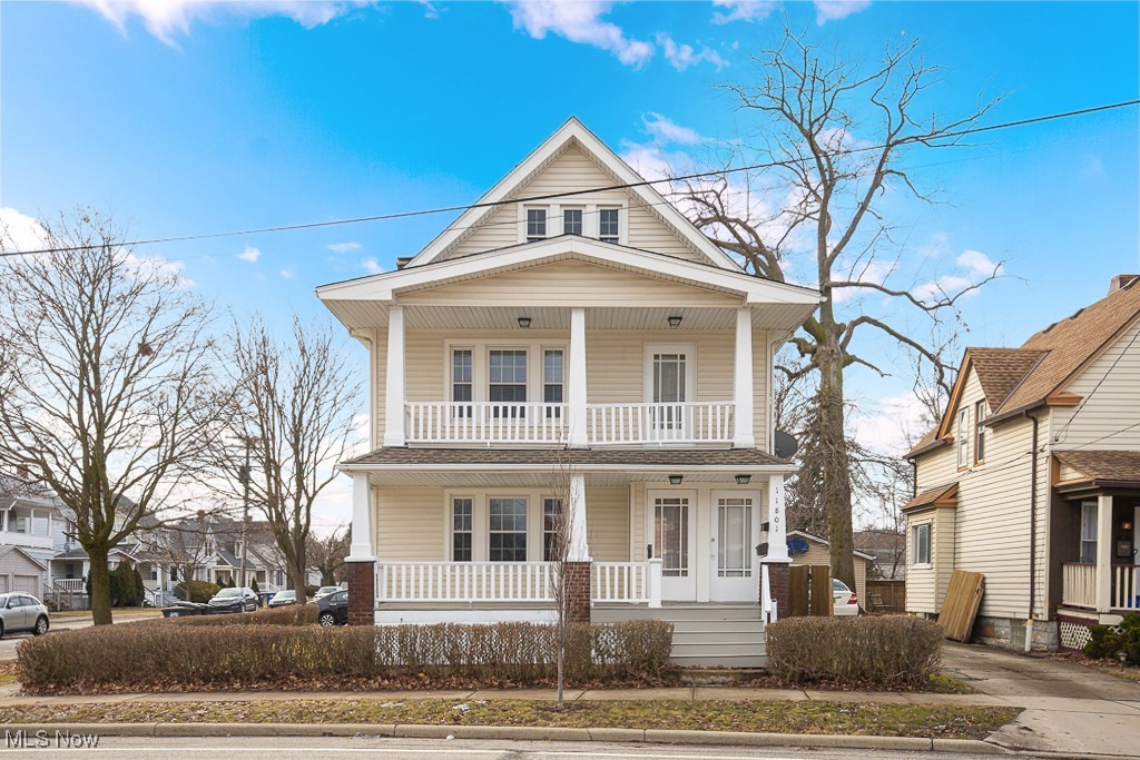 Welcome to 11801 Franklin Blvd, an ideal choice for anyone looking for comfort and
convenience in the most desirable neighborhood Lakewood, corner house, on main
street, short drive to downtown Cleveland, on bus line too. This very well-maintained
duplex, both units offer identical layout, with 2 bedrooms and 1 full bathroom in each
unit is perfect for an owner occupant or investor. Beautiful, refinished hardwood floors
throughout each of the units with over 1,000 SF of unit living space. Each unit has its
lovely original decorative woodwork and classic Lakewood built-ins with shelving. Both
kitchens offer granite counter tops, a BRAND-NEW stainless-steel range, and glass-
front upper cabinetry! Each family room has great spacing, natural light, porch access,
and brick fireplaces with built-in shelving on each side! Second floor unit has finished
attic space over 900 SF perfect for home office, recreation room, or additional storage
space. Washer and dryer hooks ups in the basement for each unit and newer
separately metered mechanicals. Located just minutes from shopping, dining, parks and
much more, this home provides easy access to downtown, unbelievable opportunity, will
not last long! Schedule your showing with confidence today! No HOA.