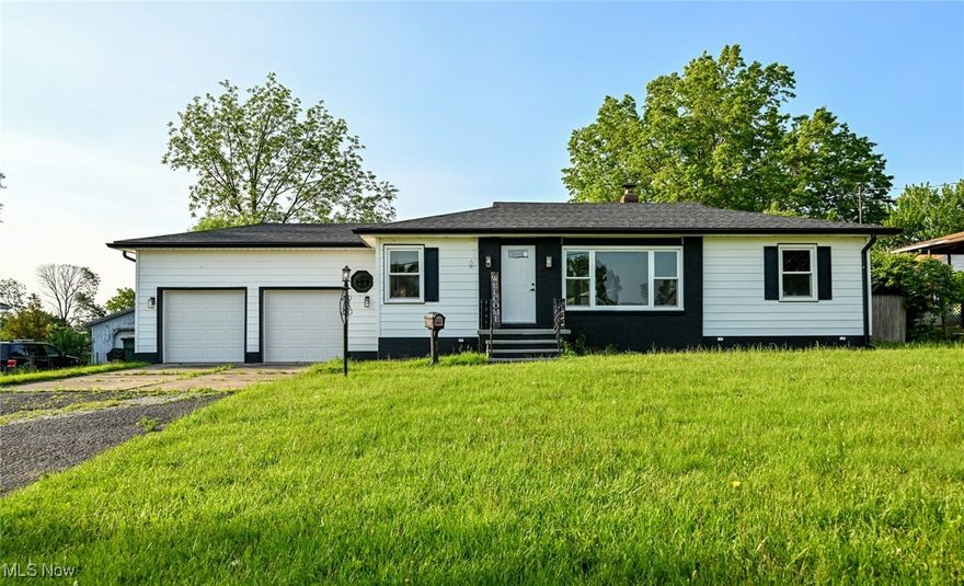 Welcome to this charming 3-bedroom, 1.5-bath ranch home on Barberton's desirable east side, offering the
perfect blend of modern updates and timeless appeal. This beautifully maintained property features a recently updated
roof, kitchen, flooring, windows, gutters, paint, garage doors, and much more, ensuring peace of mind for years to come.
Inside, you'll find a bright and inviting living space with a thoughtfully redesigned kitchen and stylish finishes. The lower
level adds extra functionality with a convenient shower, providing added versatility. Situated on a spacious double lot, the
outdoor area is perfect for entertaining, gardening, or simply relaxing in your own private retreat. A two-car garage with
new doors and a prime location in a peaceful neighborhood close to parks, schools, and shopping complete this move-inready home. Don’t miss the opportunity to make this gem your own—schedule a showing today!