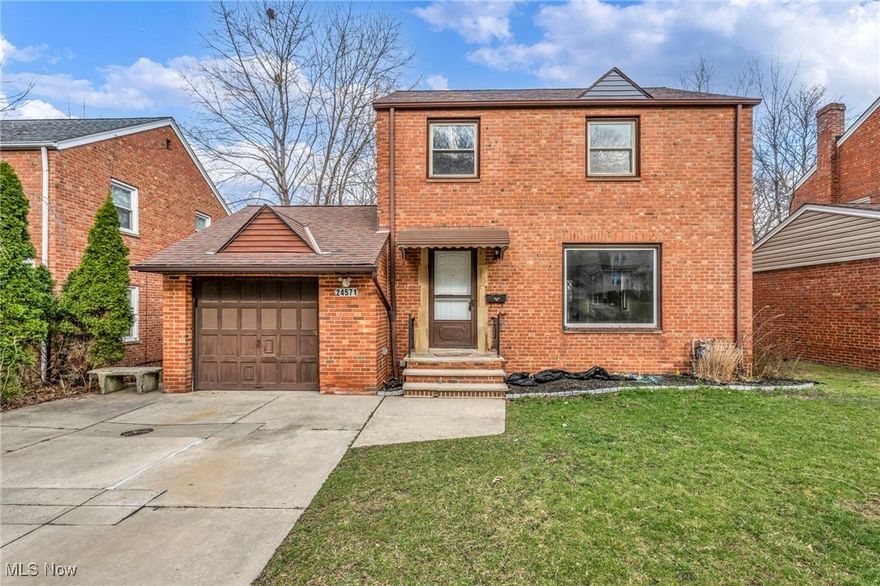 Welcome to 24571 Hawthorne Dr, Euclid, OH a charming colonial-style single-family home that blends classic elegance with modern convenience. This well-maintained residence is City of Euclid POS compliant and features three spacious bedrooms, including a primary bedroom with generous closet space. A refreshed full bathroom serves the home, offering a stylish and functional design. Beautifully refinished natural hardwood floors add warmth and character throughout. The updated kitchen boasts contemporary finishes, making meal preparation a breeze. A cozy basement offers a versatile rec room, perfect for various activities. Outside, a spacious deck provides an excellent setting for outdoor gatherings, while the attached one-car garage adds convenience. Located near parks, shopping, and local amenities, this home offers a perfect balance of comfort and accessibility. Schedule your showing today!